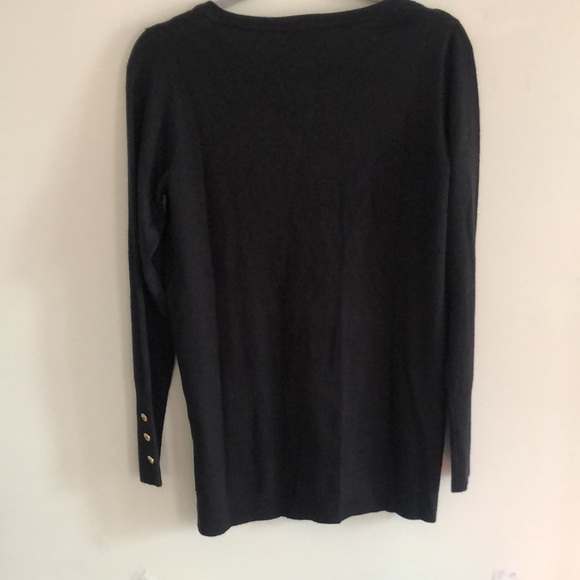 Women’s Black V Neck  Asymmetrical Soft Pullover Tunic size S/M - Picture 7 of 13